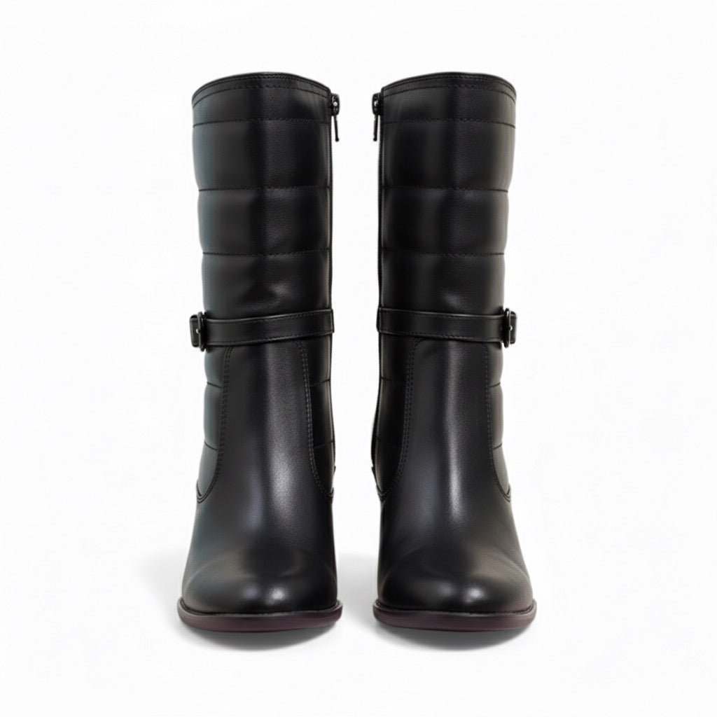 Leather half boot A123