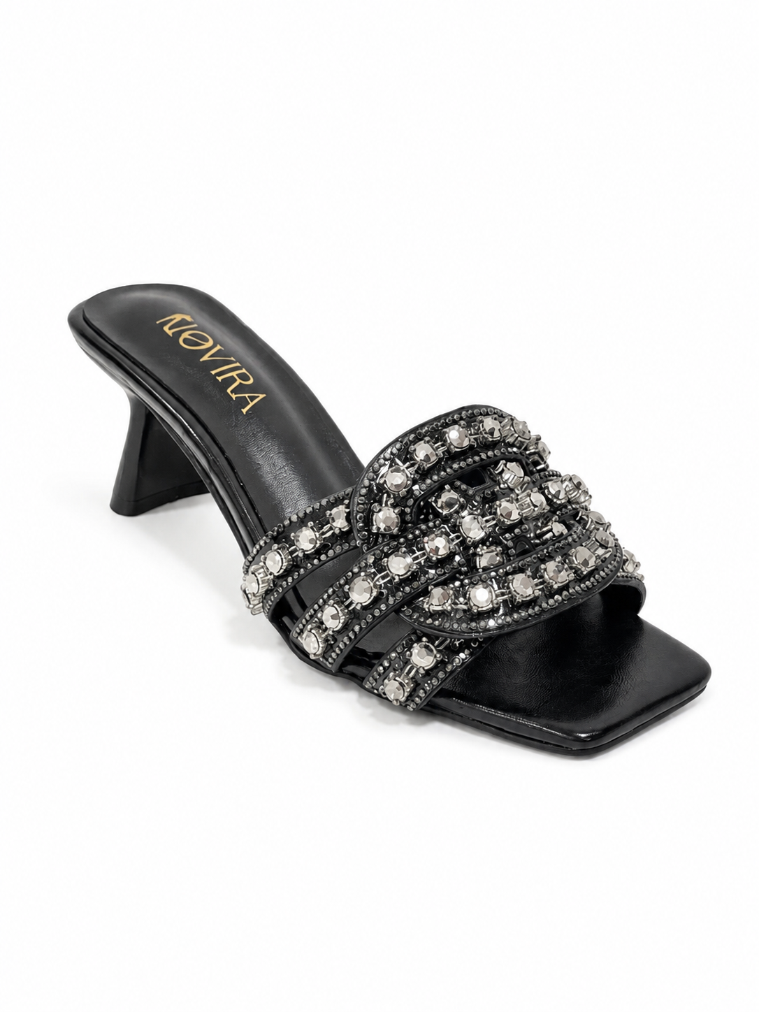 Crystal Slip-On Heels - G1