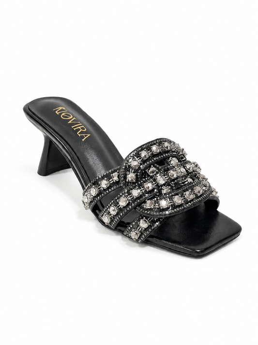 Crystal Slip-On Heels - G1