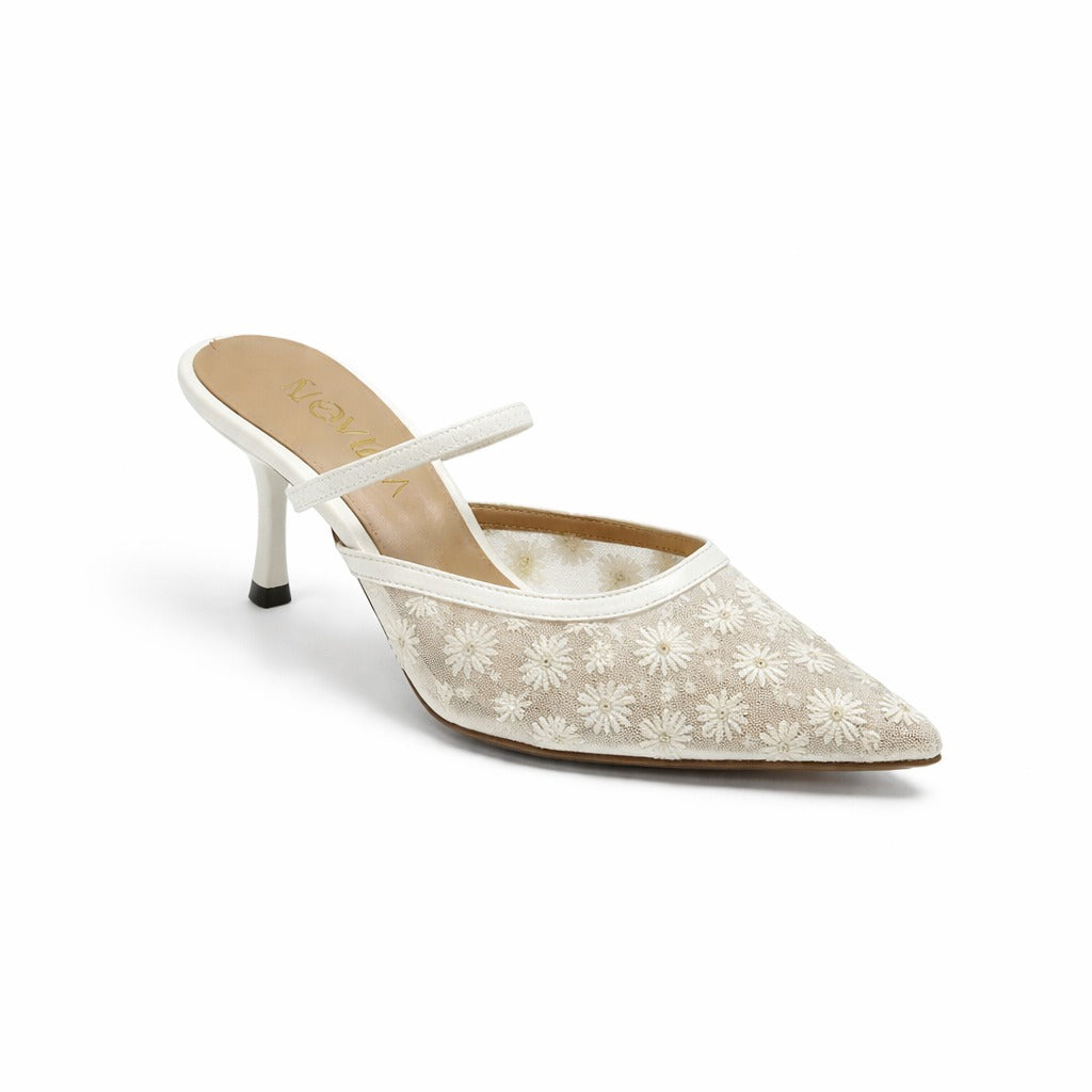 Floral Slingback Heels - D9