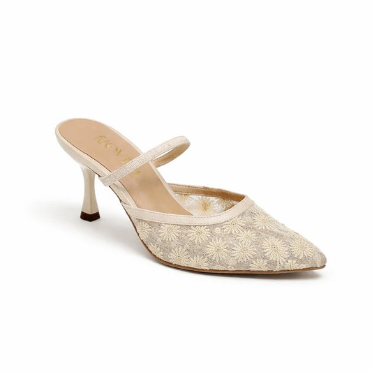 Floral Slingback Heels - D9