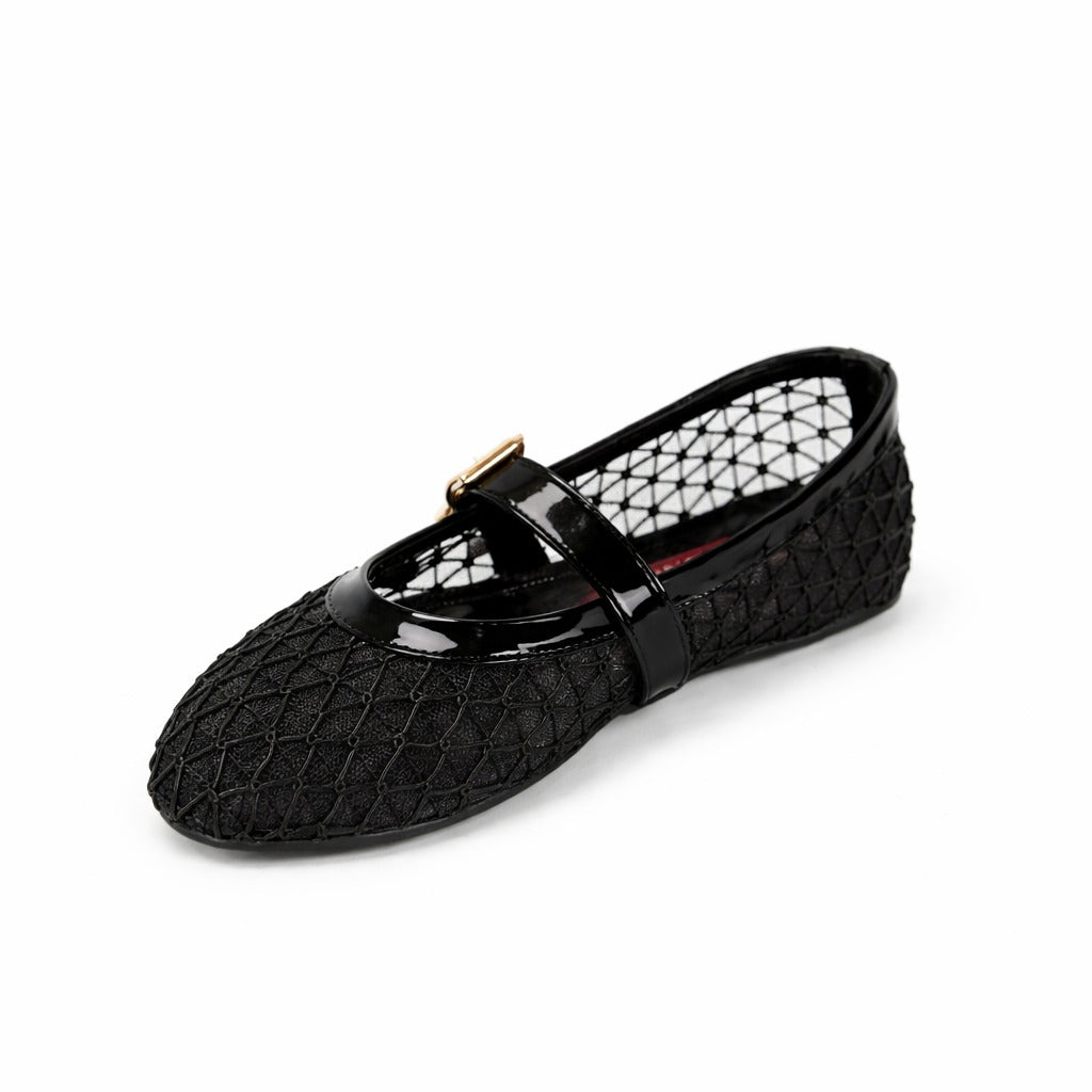 Mesh Mary Jane Flats - K25