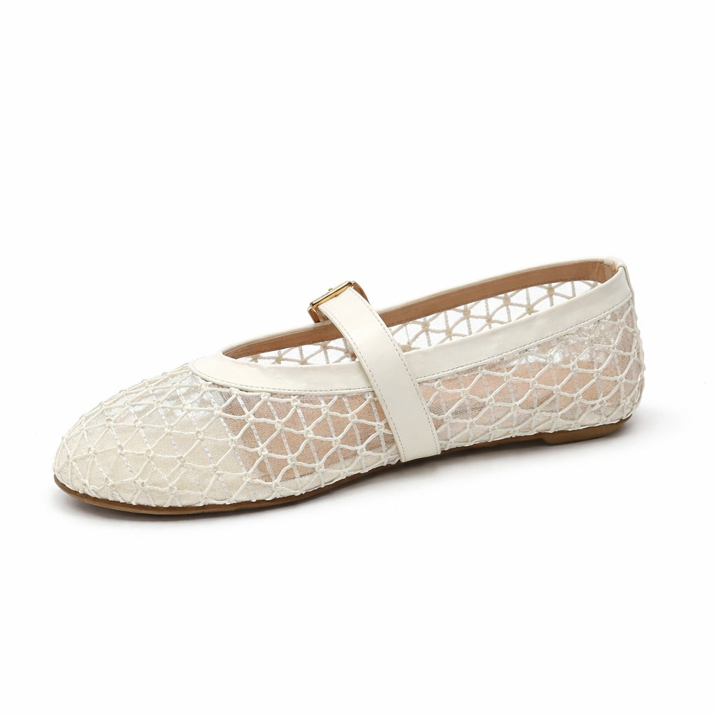 Mesh Mary Jane Flats - K25