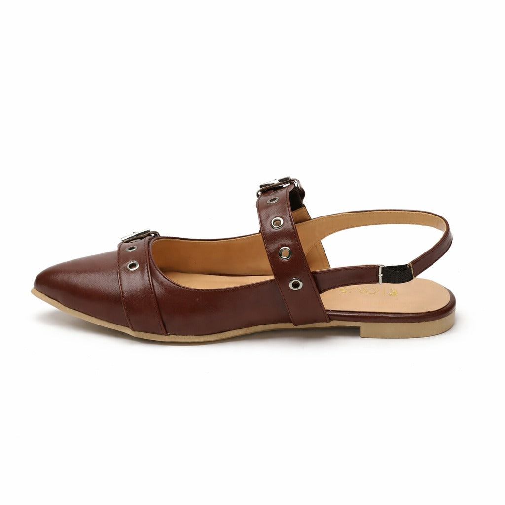 Buckle Slingback Heels - A148