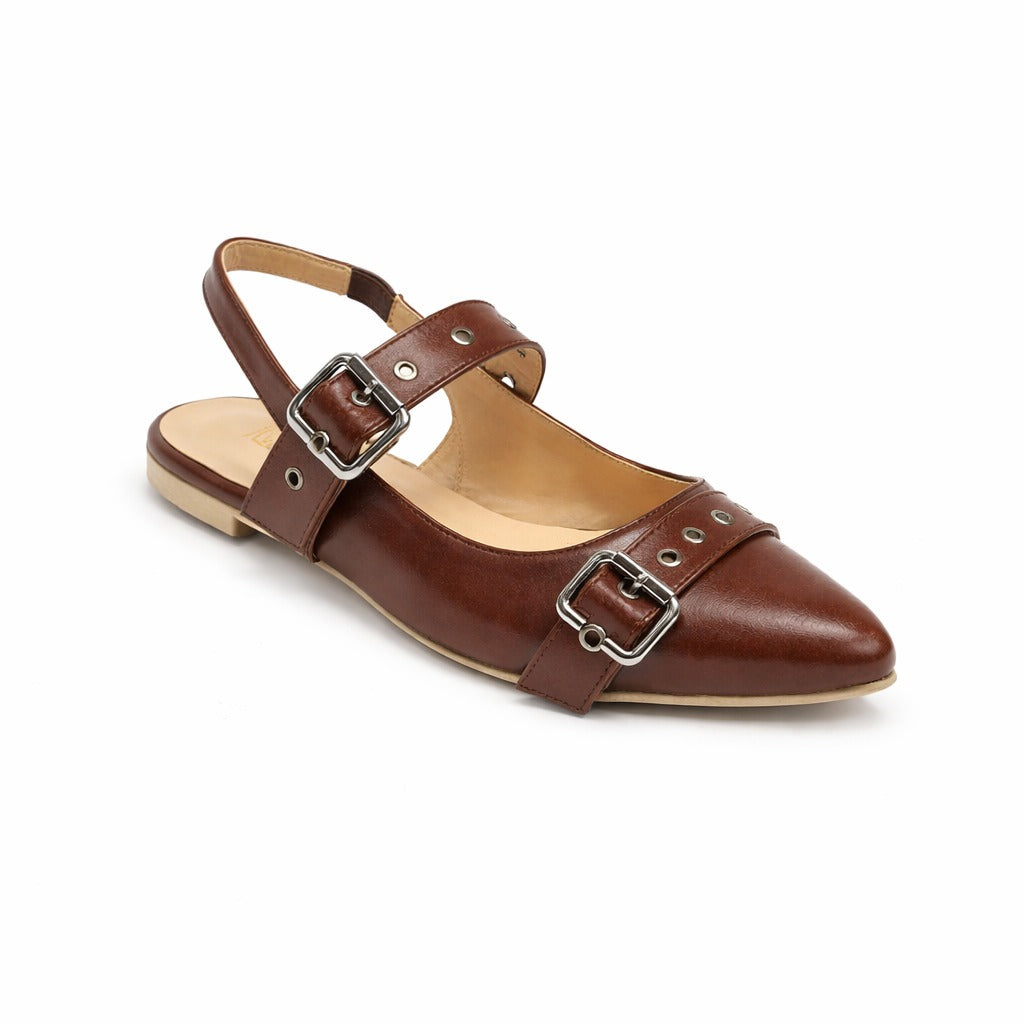 Buckle Slingback Heels - A148