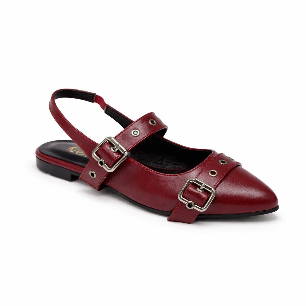 Buckle Slingback Heels - A148
