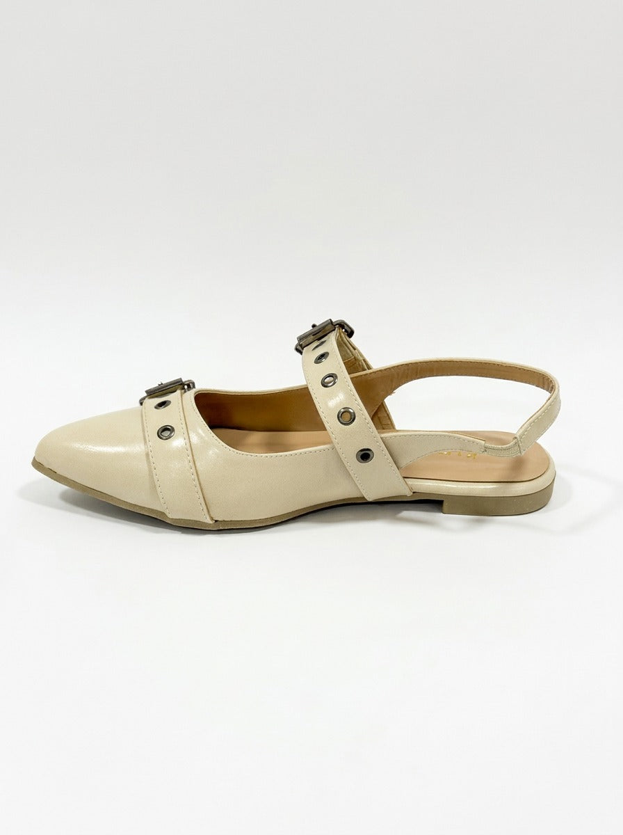 Buckle Slingback Heels - A148