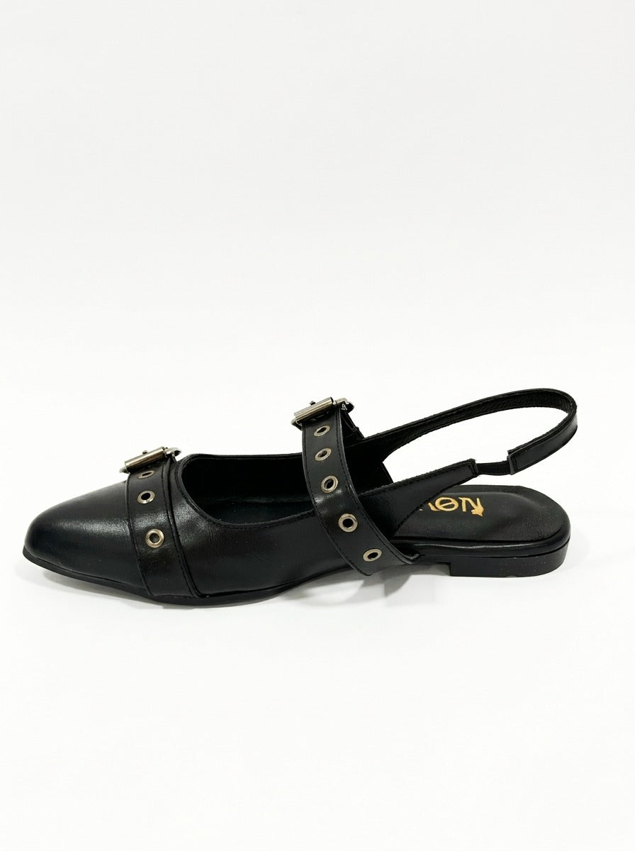 Buckle Slingback Heels - A148