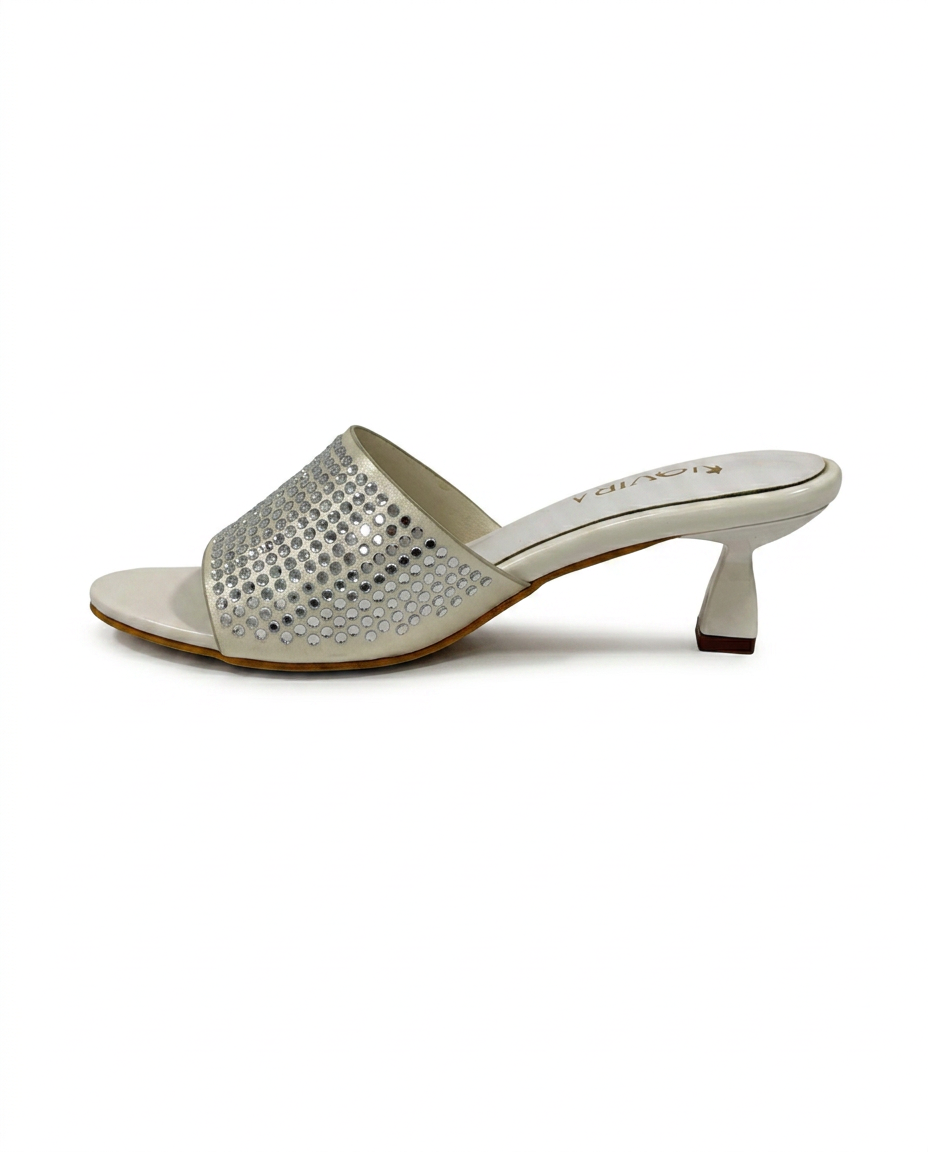 G12 — Rhinestone Kitten Heel Slide